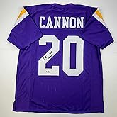 Facsimile Autographed Billy Cannon LSU Purple Reprint Laser Auto College Football Jersey Size Men's XL