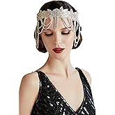 BABEYOND 1920s Flapper Headpiece Roaring 20s Headband Great Gatsby Headband Chain for Women Vintage Hair Accessory