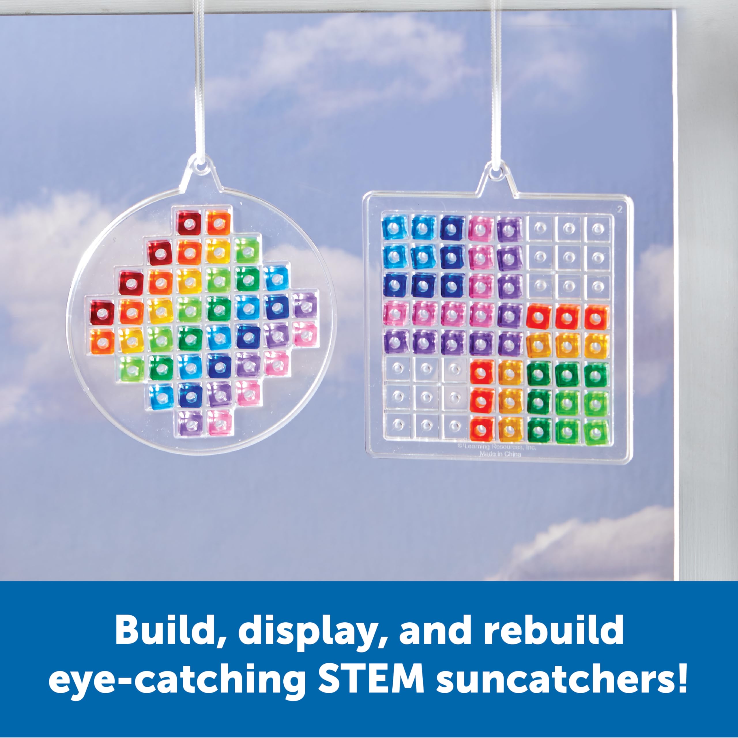 Learning Resources STEM Explorers Suncatchers, STEM Toys, Science for Kids, Building Toys, Kids Easter Gifts, Ages 5+, 433 Pieces