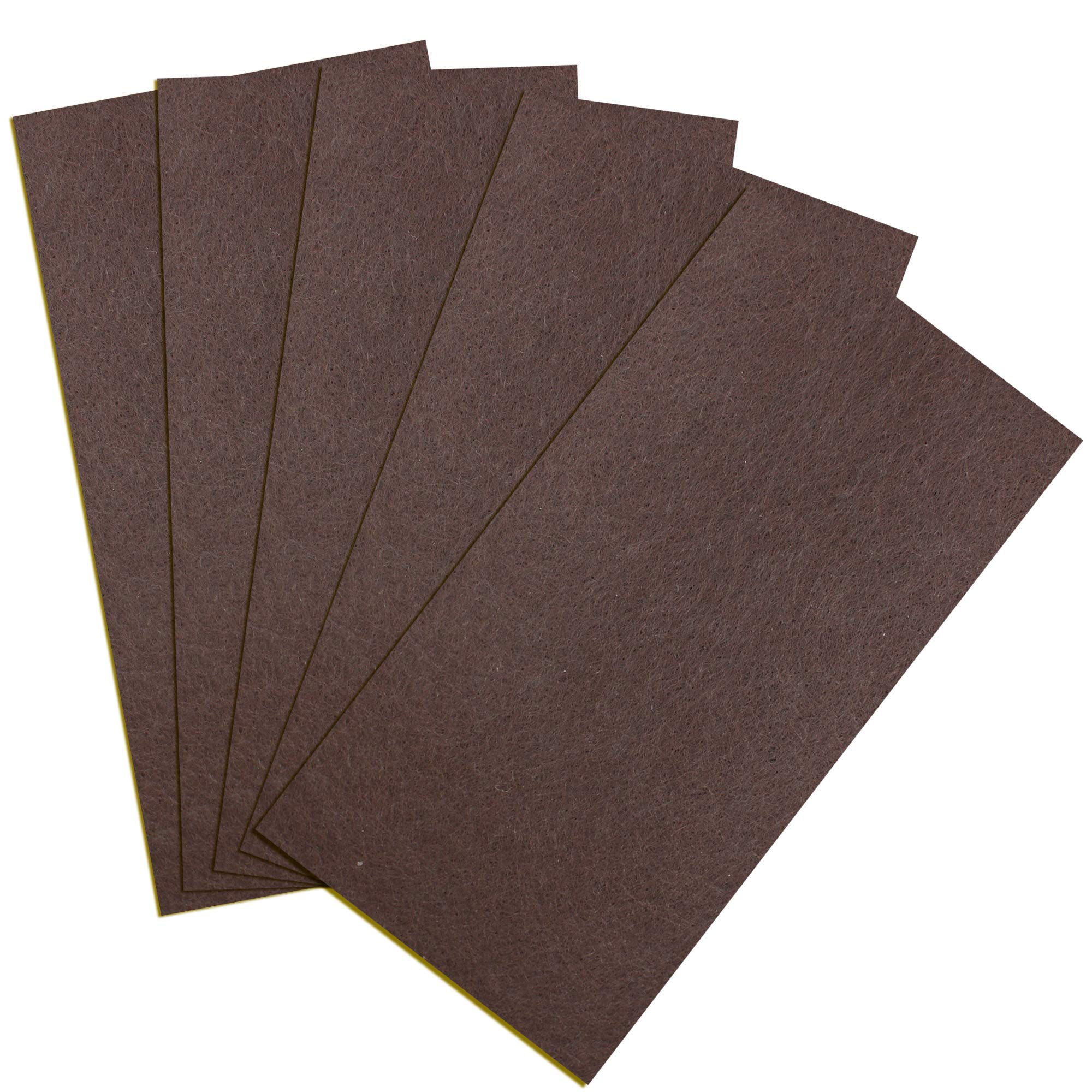 5 Pieces Self Adhesive Cut To Size Sticky Felt Pads For Furniture Feet 100mm x 200mm By Lifeswonderful®