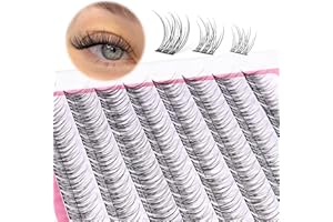 MAVPHNEE Natural Cluster Lashes Wispy CC Curl 9-11MM Mixed Lengths Eyelash Extension Individual 96 Pcs DIY Lash Extension at Home