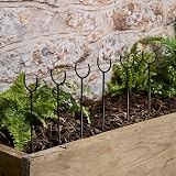 Lights4fun Set of 6 Mini Black Iron Shepherd’s Hooks for Garden Lights view 2