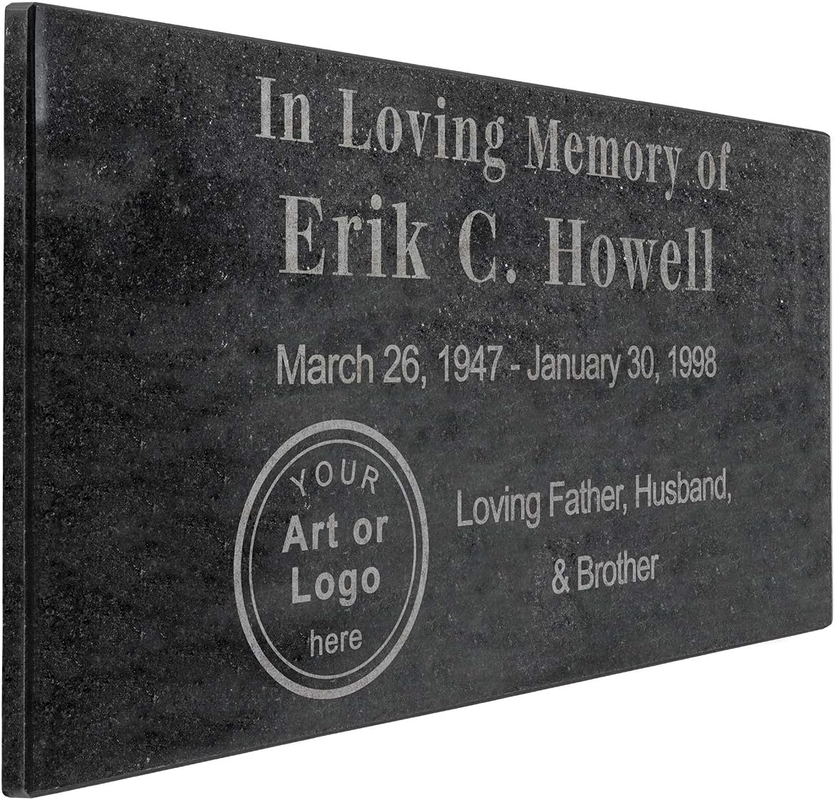 Hardscaping Materials - PlaqueMaker Personalized Granite Stone - Add Your Own Text and Artwork. Can Be Used as a Memorial, Garden Stone, Dedication Sign, Directional Sign, or Sympathy Gift (24 x 12 x 0.75)