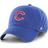 47 MLB Team Color Primary Logo Franchise Fitted Baseball Hat Cap, Unisex Adult - Chicago Cubs - Blue (Small)
