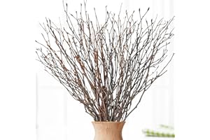 ESLIBIN 50Pcs Real Dried Birch Twigs - 17" Birch Sticks with Mini Easter Eggs for Easter Decor, 100% Natural Small Birch Branches for Easter Decorations, Centerpieces, Rustic Home Decor, DIY, Wreath
