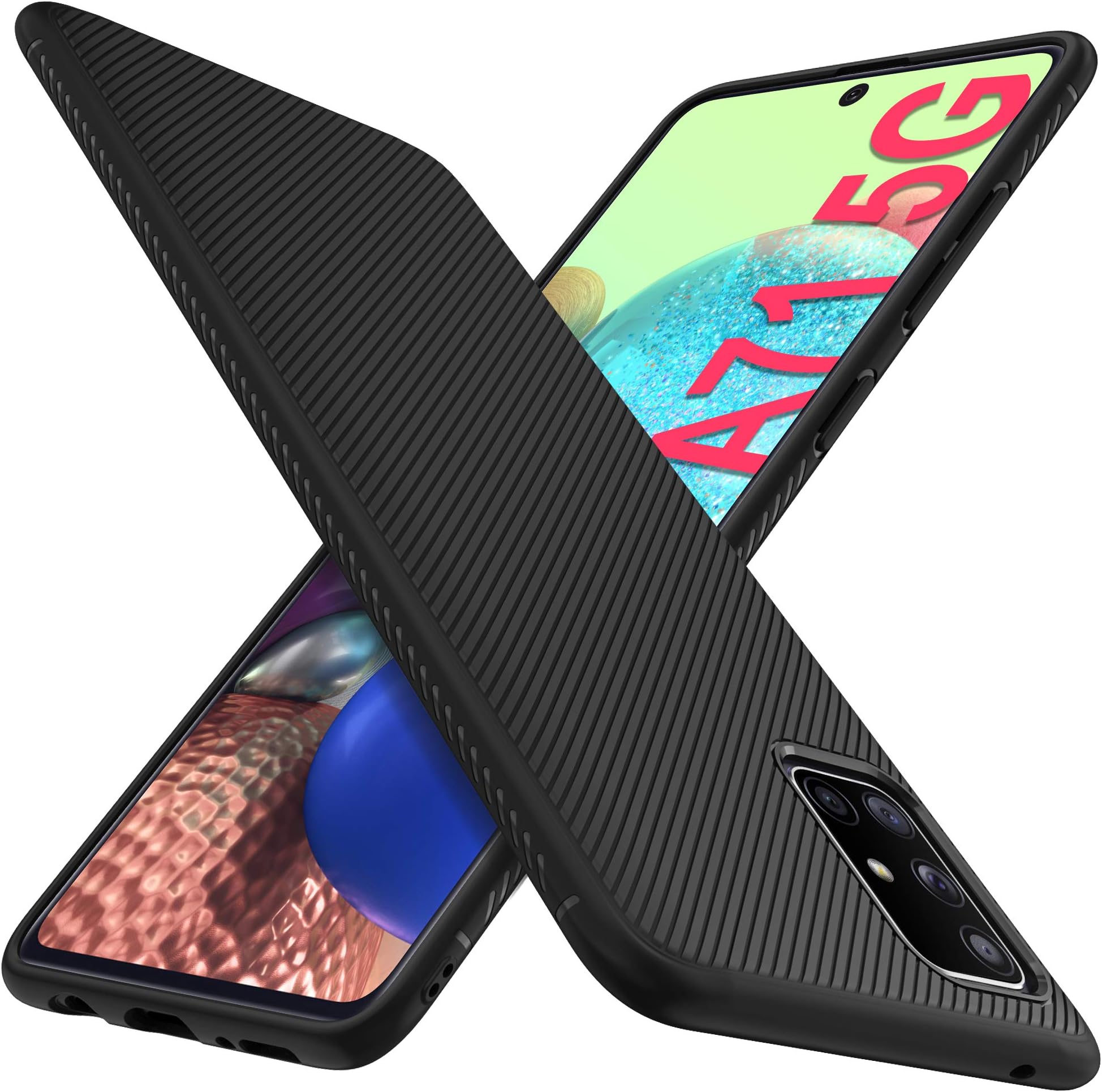 Gesma for Samsung Galaxy A71 5G Case, Scratch Resistant & Anti Slip Grippy Soft TPU Case for Samsung Galaxy A71 5G/A71 5G SM-A716 Phone(NOT Fit with A71 4G SM-A715F/DS)(Popular Black)