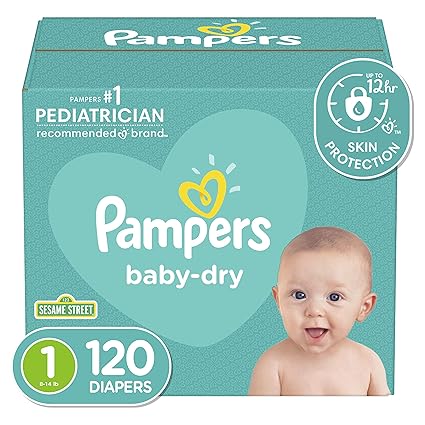 Pampers Baby Dry Size 1 Diapers Super 