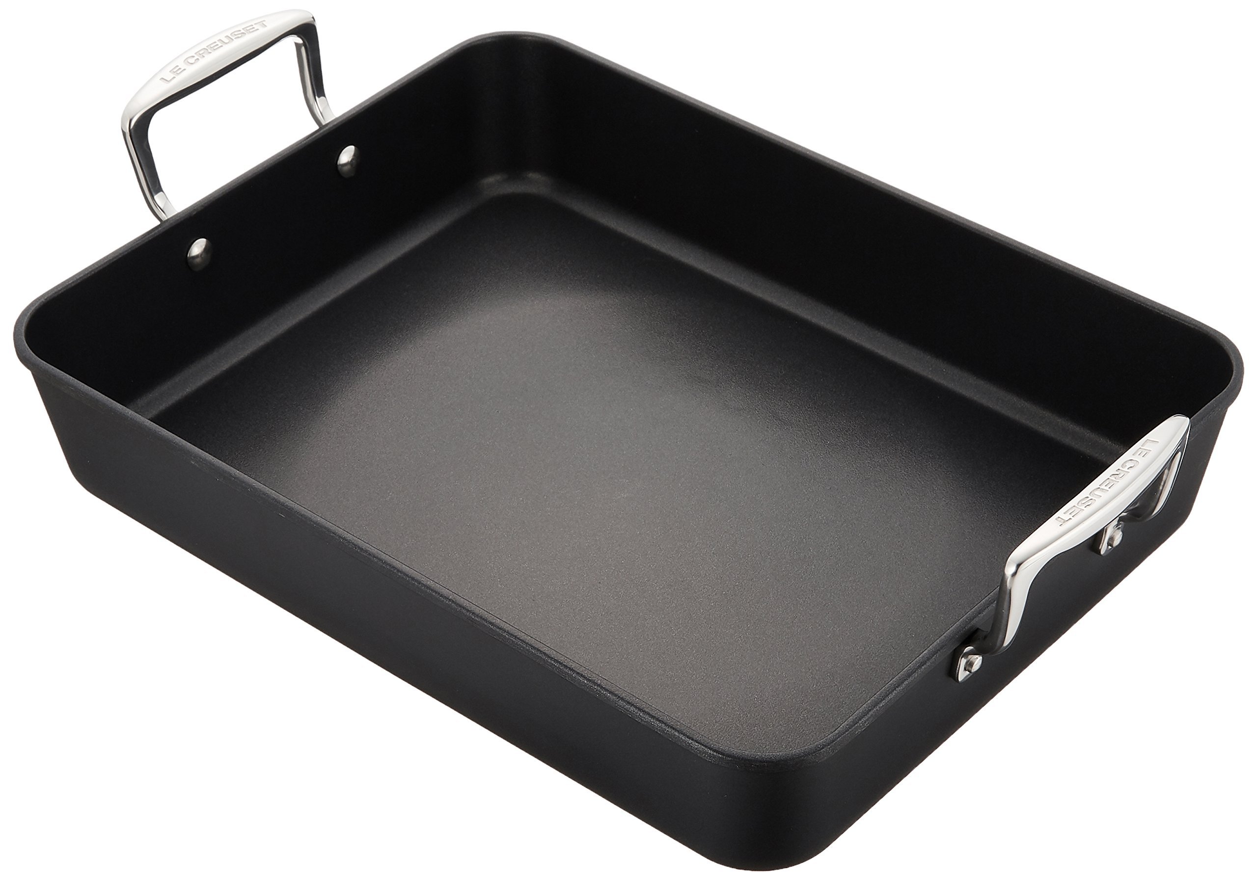 LE CREUSET Toughened Non-Stick Rectangular Roaster, 34 x 27cm, Black, 967005350