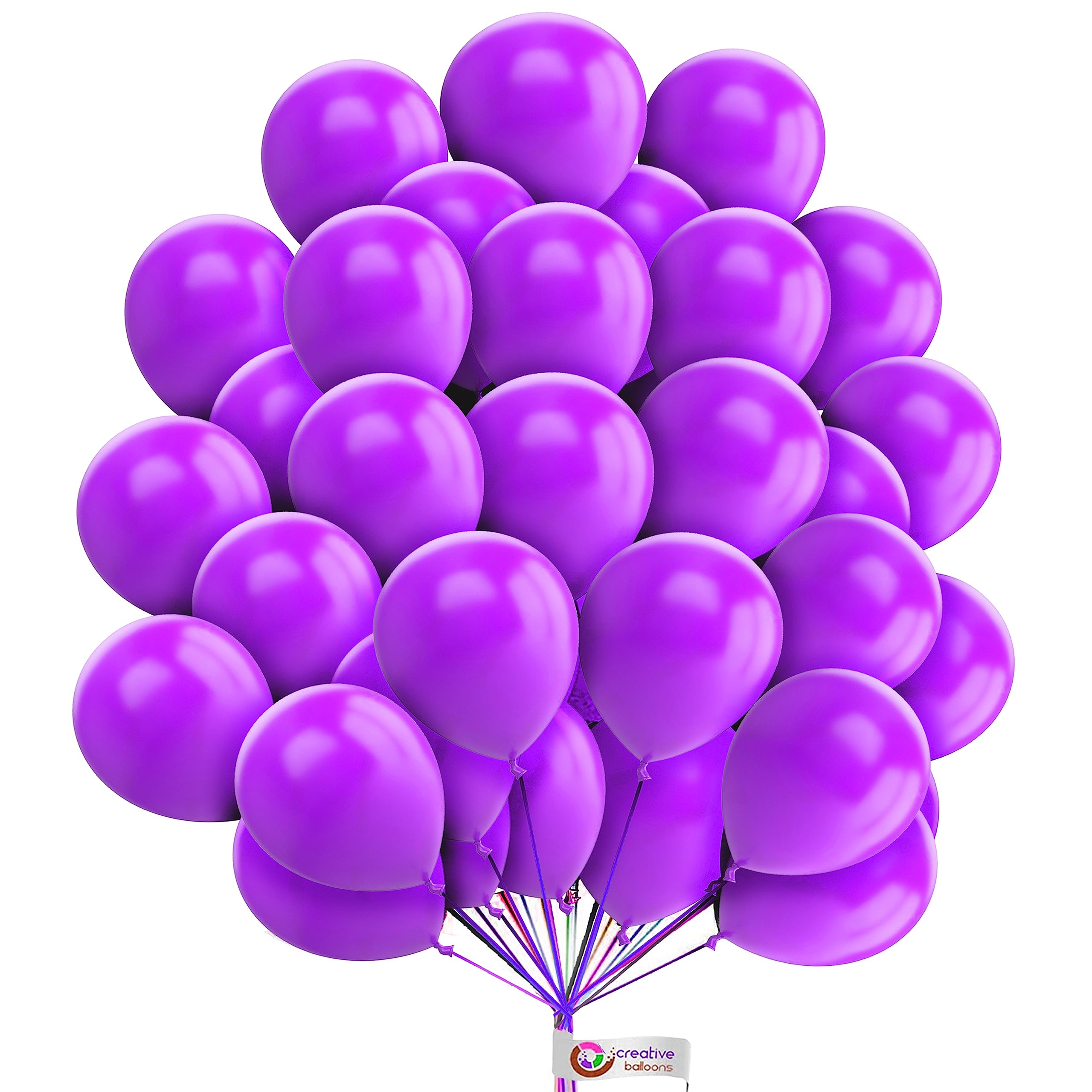 Round Shape Plain 10 Inches Balloons Romantic Baloon Valentines Gift Birthday Wedding Anniversary Party Purple Color Pack of 100