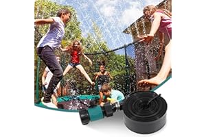 FantasyDay Trampoline Sprinkler, Kids Summer Fun Outdoor Backyard Water Play Cool Down Water Sprinkler for Kids Games, Fmaily Party, Trampoline Accessories, Sprinklers for Yard - 39Ft*Blue