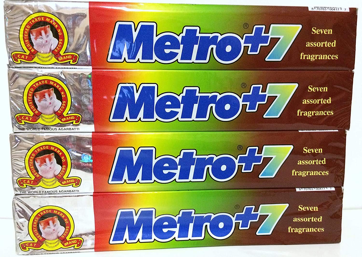 Metro Milan +7 Incense Sticks Agarbatti for Prayer & Pooja With 3 Pak (126 Sticks Each Pak & 7 Flavour each Pak)