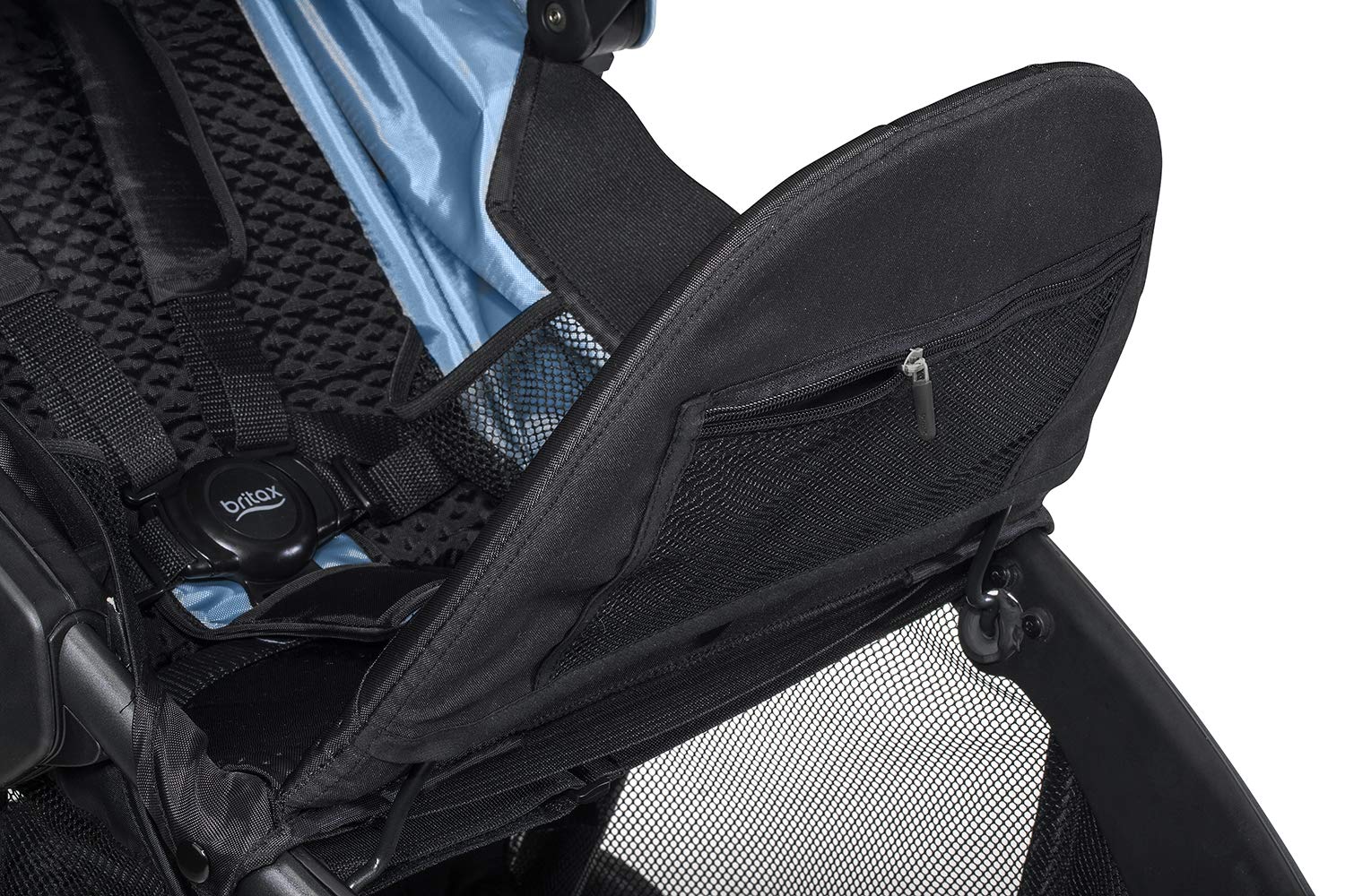 Britax B-Free Stroller, Midnight - All Terrain Tires, Adjustable Handlebar, One Hand Fold, Large UV50 Canopy
