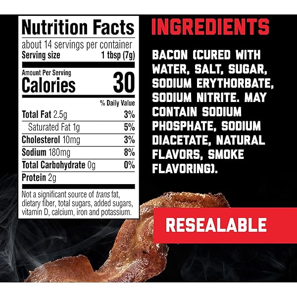 HORMEL BLACK LABEL SNACKS POUCH – CHOPPED BACON, FULLY COOKED BACON, SNACK BAGS, 3.5 OZ POUCH