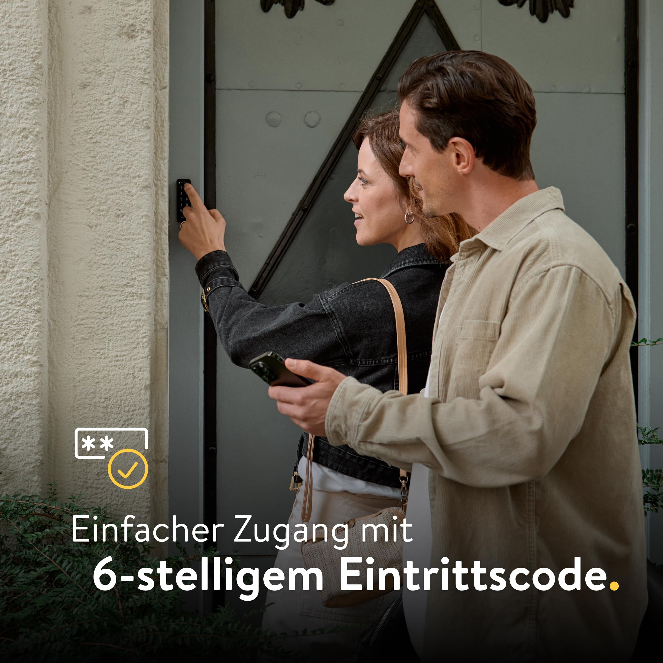 Nuki Smart Lock Go (2025) mit Bluetooth, WLAN & Matter, elektronisches Türschloss macht Smartphone zum Schlüssel, Nachrüsten ohne Zylindertausch – Smart Lock inkl. Keypad 8