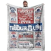 LSEOMIO Truck Driver Gifts for Men, Gifts for Truck Drivers, Trucker Gifts for Men, Truck Driver Appreciation Week Gifts, Trucker Gifts for Truck Driver, Best Gift Ideas for Truckers Blanket 60"X50"