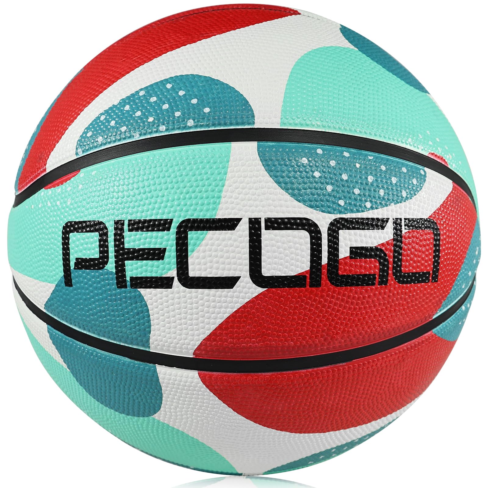 PECOGO Basketball Size 7 Official Rubber Streetball 29.5" Outdoor Indoor Mens Basketball Ball for Youth Teen Adults Boys and Girls Gift (Without pump)