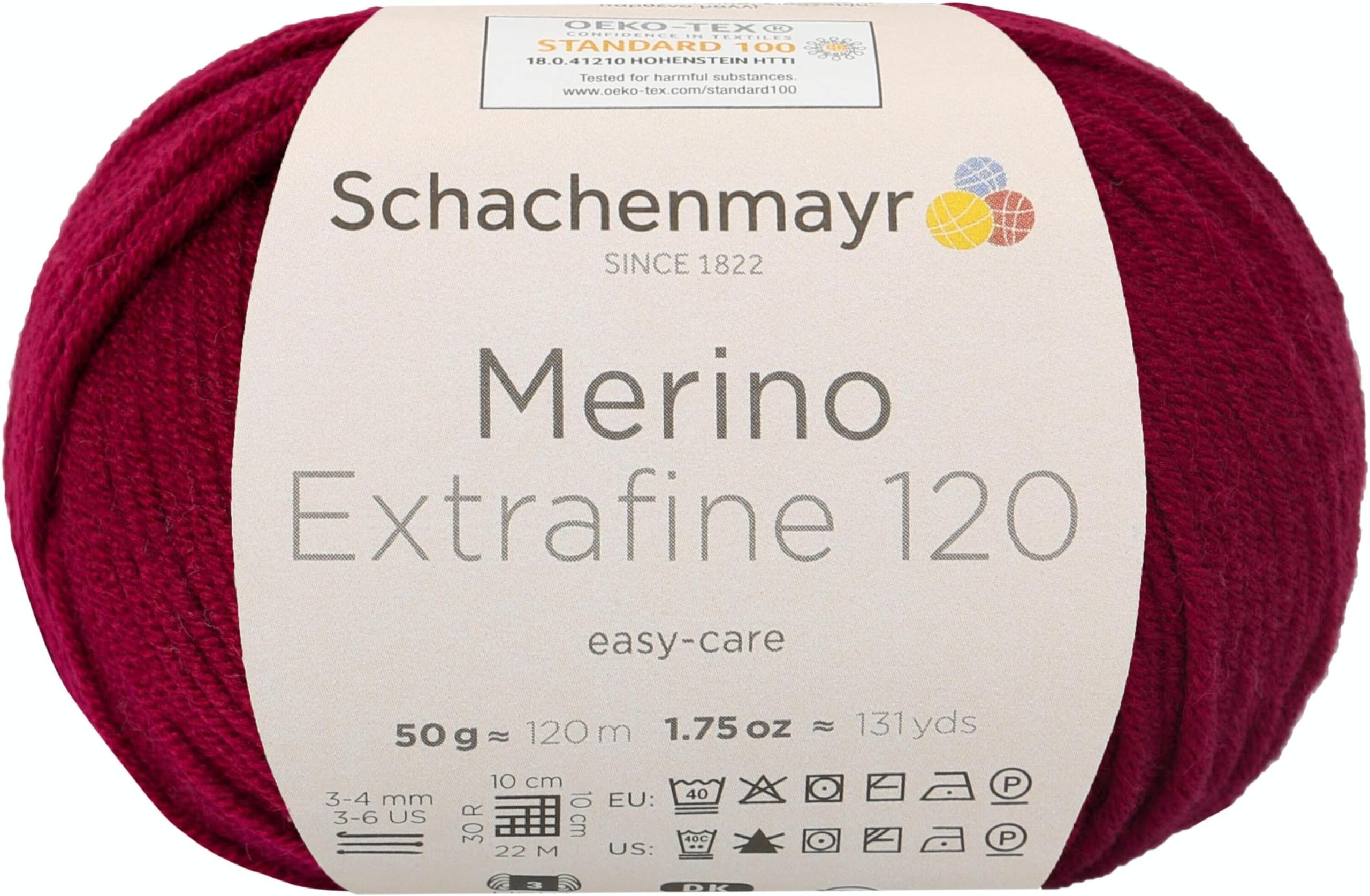 Schachenmayr 120 9807552 Extra-Fine Merino Wool Hand Knitting Yarn, wool, love, 33 x 20 x 9 cm