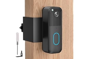 AHBTEYM Anti-Theft Doorbell Mount No Drill Compatible with Blink Video Doorbell 2nd Gen,No Cover Non-Blocking Motion Sensor Design,Door Bell Kits Bracket Holder for Apartment Renters, Black