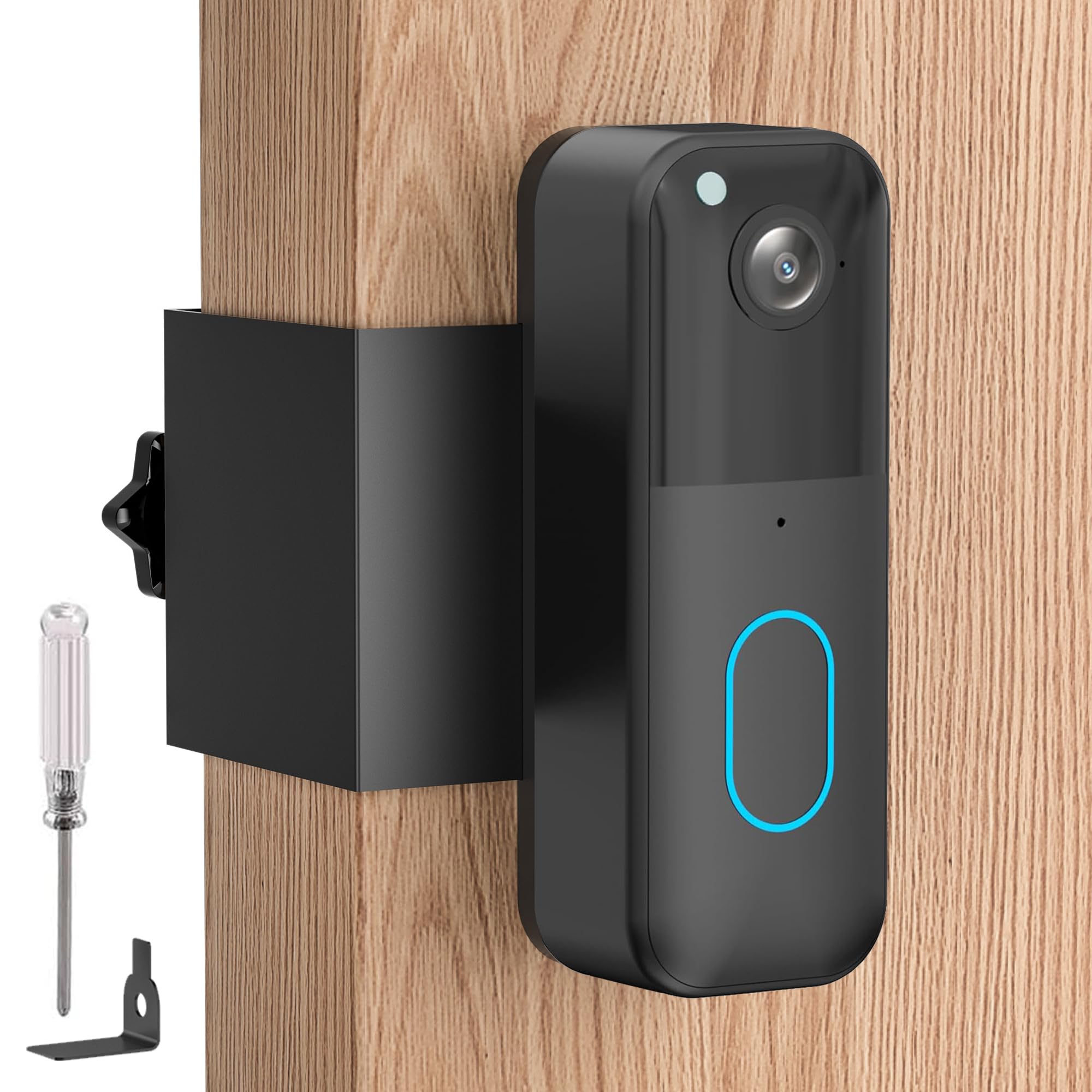 Photo 1 of Anti-Theft Doorbell Mount No Drill Compatible with Blink Video Doorbell 2nd Gen,No Cover Non-Blocking Motion Sensor Design,Door Bell Kits Bracket Holder for Apartment Renters, Black