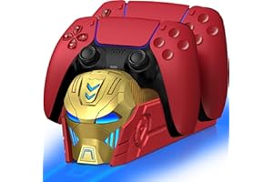 SVETAECHO P5 Charger Station for PlayStation 5 Dualsense Controllers: Fast P5 Dual Control Stand Charger Dock-LED PS5 Controller Charging Station Accessories for PlayStation 5 Storage (Yellow)