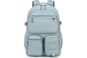 Lohol Water Resistant Backpack with Mulitiple Pockets for School Travel Outdoor College, 15.6 inch Laptop Daypack for Men and Women (Blue)