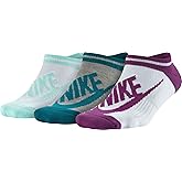 Nike Womens Sportswear Striped No Show 3-Pair Socks Multicolor 3 MD (Women's Shoe 6-10)