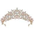 SWEETV Jeweled Wedding Tiaras and Crowns for Women, Metal Princess Tiara Queen Crown for Bride, Bridal Headpieces for Birthday Quinceanera Pageant Prom
