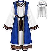 ReliBeauty Boys Saint Joseph Shepherd Costume for Kids with Vest and Headpiece