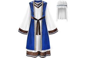 ReliBeauty Boys Saint Joseph Shepherd Costume for Kids with Vest and Headpiece