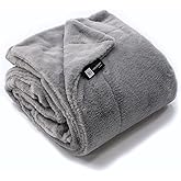 Minky Designs Ash Gray Minky Blanket – Ultra Soft Faux Fur Throw Blanket for Couch, Bed & Home – Fluffy, Warm & Luxurious – Posh Collection (X-Large, 60x84)