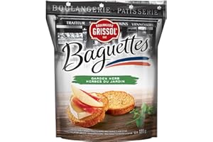 Boulangerie Grissol Baguettes, Garden Herb - Light and Crispy, Perfects as a Stand-Alone Snack or Topped 120g Unit Pack 1