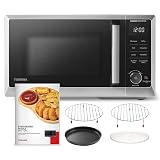 TOSHIBA 6-in-1 Inverter Countertop Microwave Oven Healthy Air Fryer Combo, MASTER Series, Air Fryer, Broil, Convection, Speedy Combi, Even Defrost, Sound On/Off 27 Auto Menu Stainless Steel