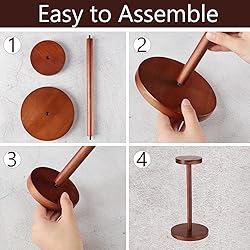 Chunful 2 Pieces Hat Display Stand Rustic Wood Hat