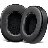 SOULWIT Replacement Earpads for Skullcandy Hesh 3/ANC/Evo & Crusher Wireless/ANC/Evo & Venue ANC Over-Ear Headphones, Ear Pads Cushions with Soft Protein Leather, Noise Isolation Foam - Black