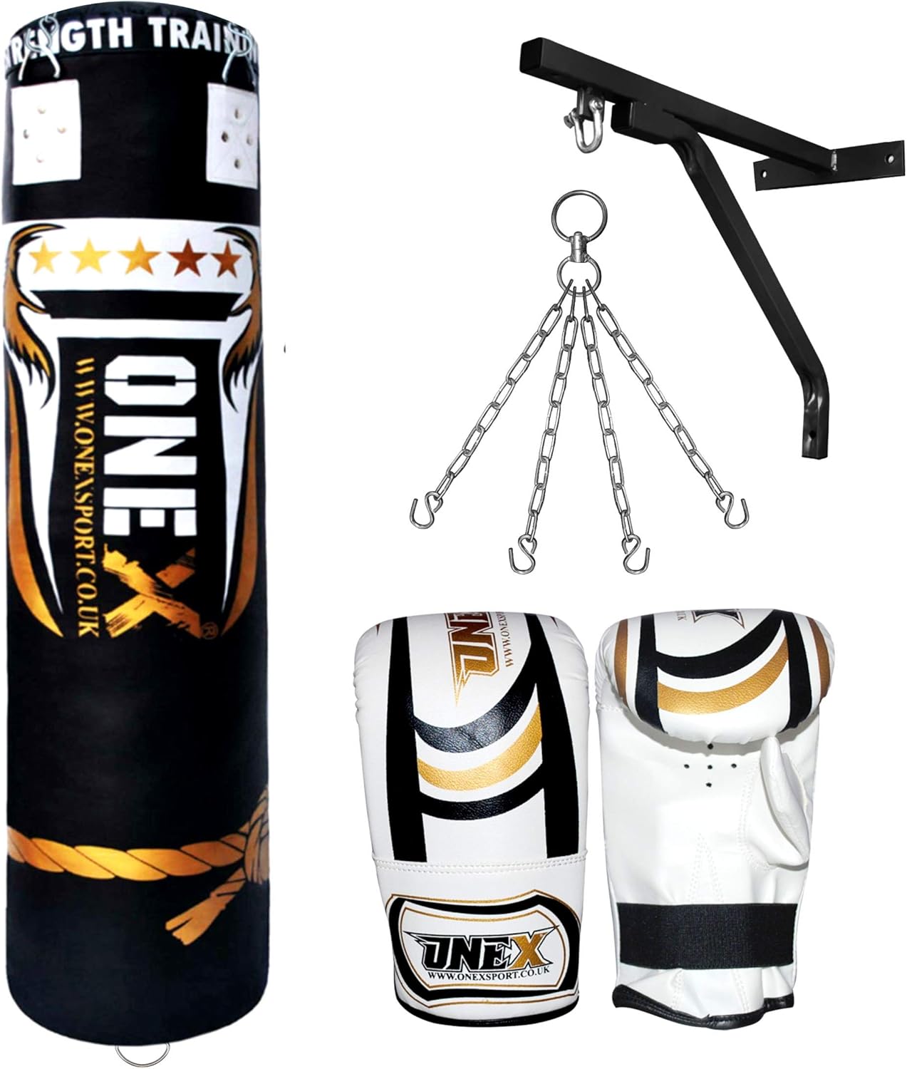 1x 4ft Punch Bag Set Filled Heavy punch Bag set for Boxing Training