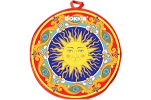 DOKKIA Tortilla Warmer Taco 12 Inch Insulated Cloth Pouch - Microwavable Use Fabric Bag to Keep Food Warm (12 Inch, Sunsburst Mandala Paisley Bohemian)
