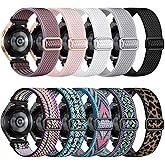 Ouwegaga Elastic Bands Compatible with Samsung Galaxy Watch 7 6 5 4 Band 40mm 44mm, Galaxy Watch 5 Pro 45mm/Watch 6 4 Classic 47mm 43mm 42mm 46mm/Watch FE/Active 2, 20mm Stretchy Nylon Sport Strap