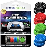 KontrolFreek No-Slip Thumb Grips | Universal Edition for Nintendo Switch Pro, PlayStation 4 (PS4), PlayStation 5 (PS5), Xbox One & Xbox Series X Controller | 8-Pack | Blue/Green/Red/Black