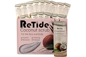 RETIDE Coconut body scrub，Sugar Scrub, 20 Pack - self care gifts for women,Travel Essentials,Hydrating and exfoliating body scrubber for Nourishing Essential Body Care，for the face, body and feet