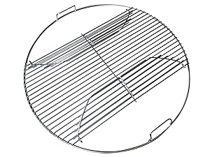 22 Inch 201 Stainless Steel Hinged Grilling / Cooking Replacement 22” grill grate - For use in 22" Weber Charcoal Grills - Kettle Charcoal BBQ Grilling Accessories