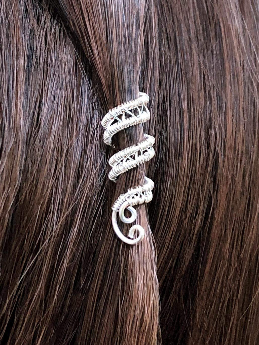 Amazon Com 1 Inch Wire Wrapped Hair Cuff Beads For Braids Dreads