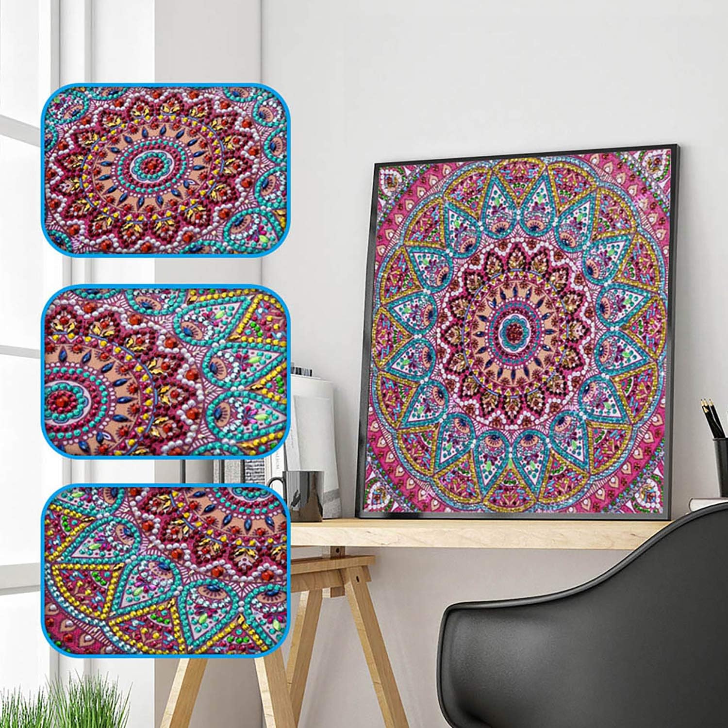 Kit de pintura de diamante Mandala en forma especial DIY