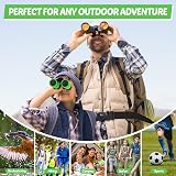 Zinbo Kids Binoculars with Compass Magnifier Set Green 3-8 yrs view 6