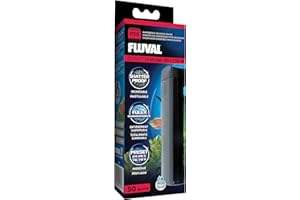 Fluval P50 Submersible Aquarium Heater – 50W, Preset 76-78°F for Freshwater & Saltwater Tanks up to 15 Gal, Shatterproof, Fully Submersible, LED Indicator, Durable & Safe Fish Tank Heater