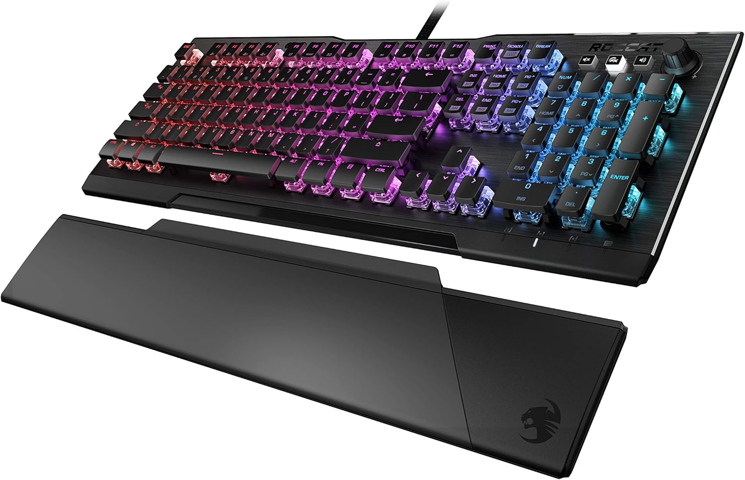 Amazon Com Roccat Vulcan 121 Aimo Rgb Mechanical Gaming Keyboard Brown Switches Computers Accessories