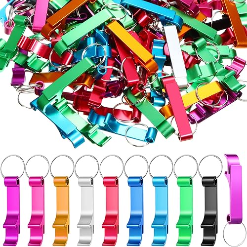 Honeydak 180 Pcs Colored Bottle Opener Keychain Bulk Claw Soda