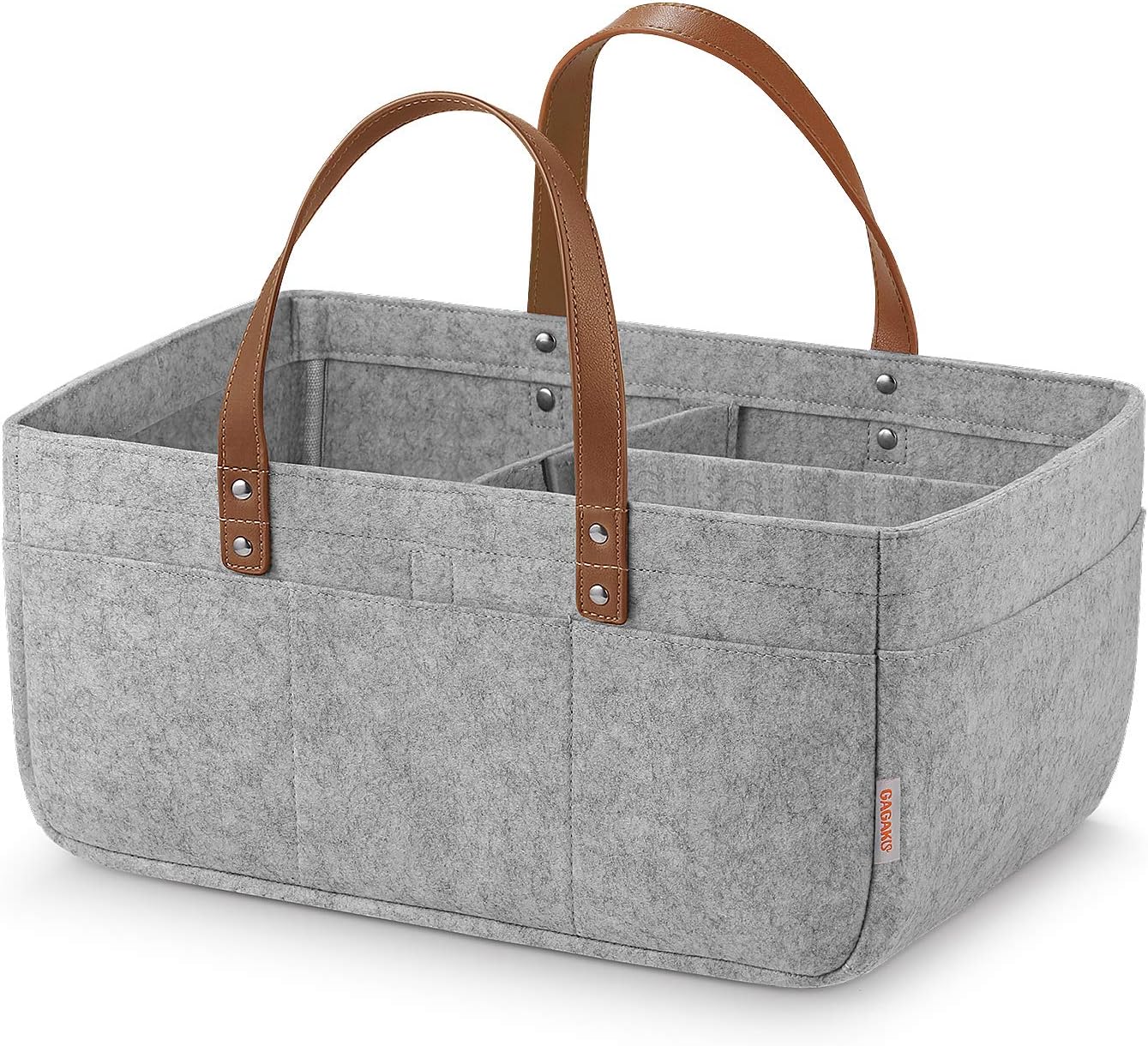 GAGAKU Extra Large Baby Diaper Caddy Organizer Portable Nappy Storage Basket for Home Car or Nursery Room