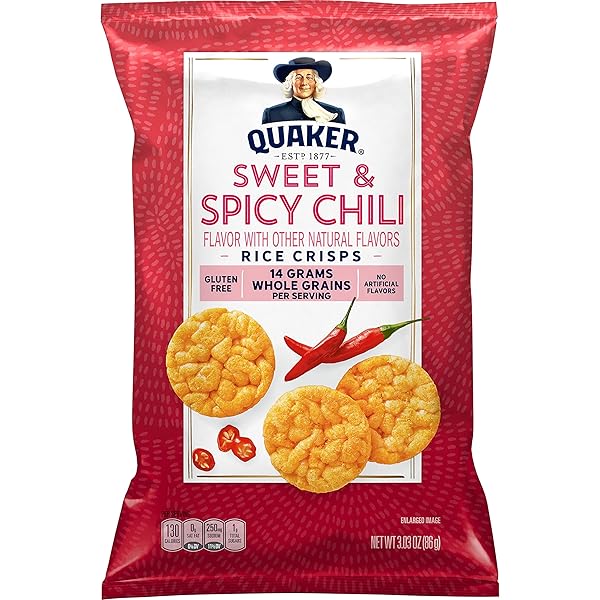 QUAKER RICE CRISPS, SWEET & SPICY CHILI, 3.03...