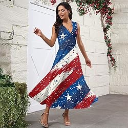 CHRATLHI 4th of July Dress for Women American Flag