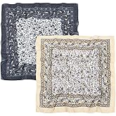 K-Elewon 27.5” Women Medium Square Scarf Head Scarf- 2PCS Neck Scarf Hair Scarf Head Sleeping Wraps Scarfs for Women H07